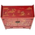 thumbnail image 5 of Oriental Furniture Red Lacquer Altar Cabinet - Courtyard, 5 of 7