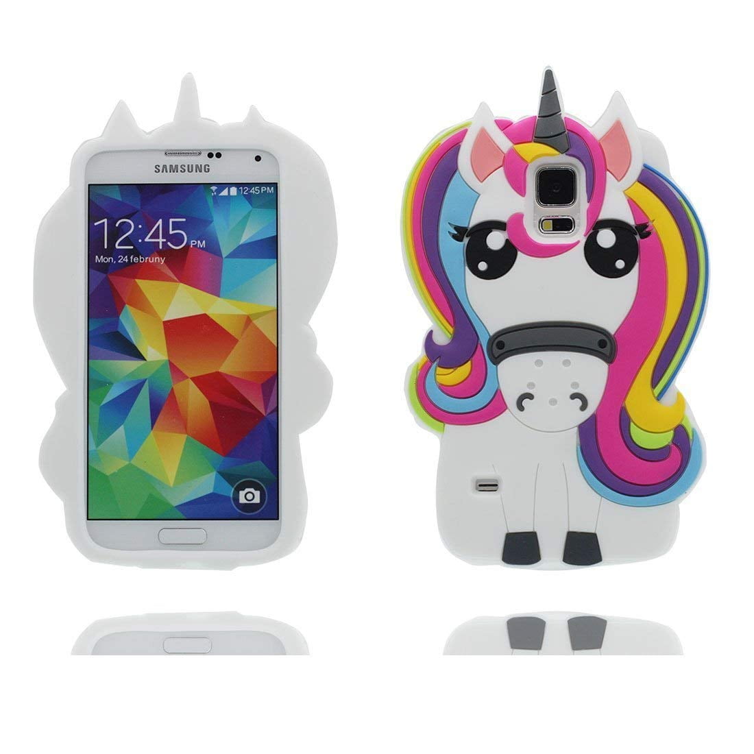 Cellacc Galaxy S5 Case 3d Cartoon Silicone Rainbow Unicorn Cover Nico Z Cute Soft Adorable Horse Rubber Back Protector Skin For Samsung Galaxy Galaxy S5 I9600 Samsung Galaxy S5 Walmart Com