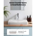 thumbnail image 2 of Lavabo de baño VEVOR semiempotrado de cerámica blanca 49 x 30 cm, 2 of 9