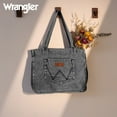 thumbnail image 6 of Wrangler Tote Bag for Women Large Denim Purses for Work Travel, Black, 6 of 7