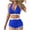 Blue, variant on High Waist Bikini Sets for Women Solid Color Swimsuit Nylon Surf Suit1Pc Regular