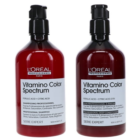 L'Oreal Professionnel Vitamino Color Spectrum Professional Shampoo 16.9 oz & Deep Conditioner 16.9 oz Combo Pack
