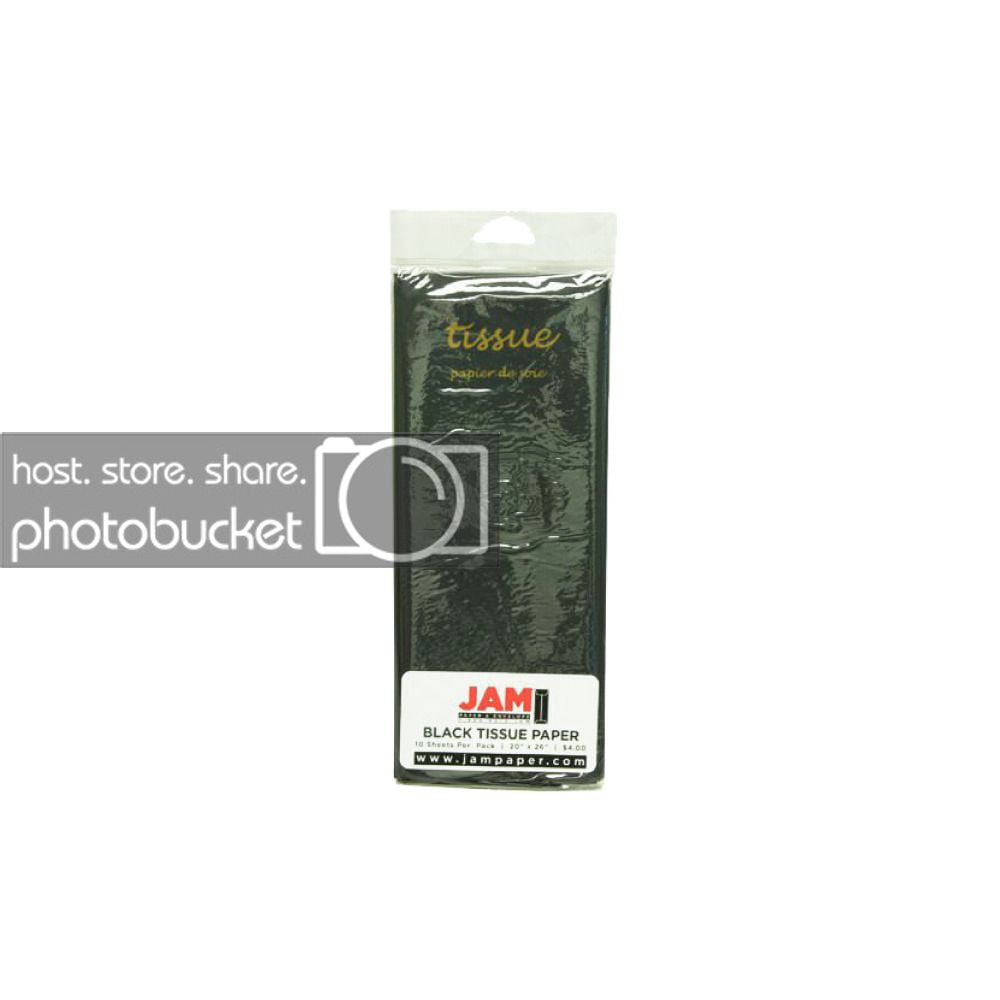 JAM Gift Bag Assortment, 2 Red Bags & Black Tissue Paper, 3/Pack