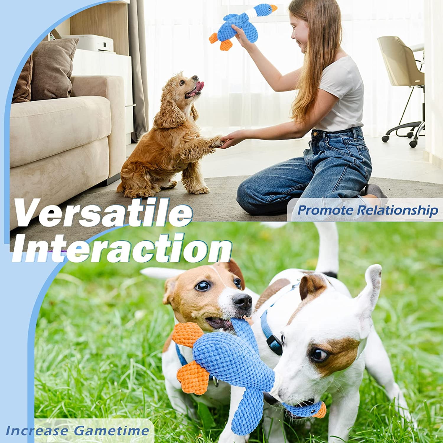 Three Tree Chewable Chewing Toy for All Lifestages, Blue (2 Pack)