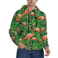 thumbnail image 2 of Lsque Flamingo Pattern Casual Men's Hoodie,Hooded Sweatshirt with Kangaroo Pocket,Pullover Hoodie-X-Large, 2 of 7