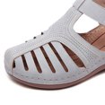 thumbnail image 3 of Likrtyny Sandalias Punta Cerrada para Mujer Sandalias Planas Casuales para Viajes Al Aire Libre (Gris 42), 3 of 9