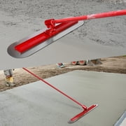 Concrete Bull Float Tool Kit with 48x12 inch Round End Fresno Trowel, Stainless Steel Board, 4 Extendable Aluminum Alloy Poles and Tilt Bracket