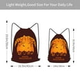 thumbnail image 4 of XMXT Drawstring Backpack, Halloween Wacky Pumpkin Pattern Waterproof Gym Bag for Women, m, 4 of 8