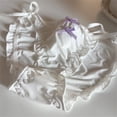 thumbnail image 4 of Lolitas Bows Ruffle Underwear Women's Low Waist Side Tie Panties Soft Breathable Bikinis Panties Ice Silk Underpants, 4 of 9