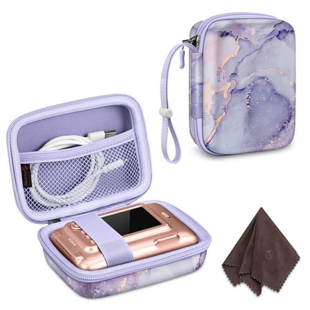 Image of Fintie Kids Camera Case for Seckton/GKTZ/WOWGO/OMZER/Suncity/Agoigo Toys Digital Camera & Video Camera Hard Protective Carrying Bag with Inner Pocket Lilac Marble