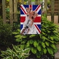thumbnail image 2 of Wire Fox Terrier with English Union Jack British Flag Garden Flag, 2 of 2