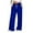 #01 Blue 【Daily Essentials: Mix & Match All Colors】, variant on Women's Striped Drawstring Wide Leg Pants Trousers Slacks Casual Flowy Lounge Wear Comfy Elastic Waistband Relaxed Fit Stretchy Lightweight Beach Vacation Travel Essentials