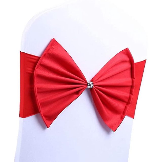 10 lazos de licra fucsia para sillas de recepción de bodas: fundas universales para sillas, suministros para atar en la espalda para banquetes, fiestas y decoraciones para eventos de hoteles