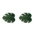 thumbnail image 1 of Bewildely Hoja de mantel con forma de hoja, estera aislante de EVA, simulación de almohadilla de palma Tropical, accesorios de cocina para verde oscuro 2piezas Bewildely CBP072140, 1 of 5