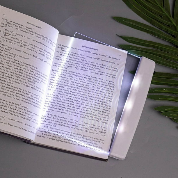 Rechargeable Clear LED Book Light – 3 Colors, Timer & Stepless Dimming, Flat Panel Reading Lamp For Bed