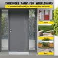 thumbnail image 3 of Door Threshold Ramp 1" Rise Door Ramp Aluminum Entry Ramp or Doorways Rated 800 lbs Load Capacity forWheelchair Scooters Power Chairs Walkers, 3 of 7