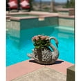 thumbnail image 2 of Urban Designs Swan Cast Stone Planter Garden Decor - Grey, 2 of 3