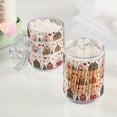 thumbnail image 2 of Yayeee 2 Pack Qtip Holder Bathroom Cotton Swab Canister with Lid Clear Dispenser Set, Red Nordic Christmas House, 2 of 6