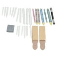 28pcs Blending Stumps, Sandpaper Pencil Sharpener for Seamless Drawing