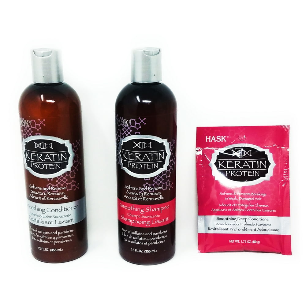 Hask Keratin Protein Smoothing Shampoo, Conditioner & Deep Conditioner