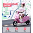thumbnail image 5 of Track Seven 24V Ride on Motorcycle 250W Electric Motorcycle, Max Speed 10 Mph, Twist-Grip Throttle, 2 Speeds, MP3 Player, Bluetooth, Ride on Toy Car for Boys Girls Age 8+, Pink, 5 of 10