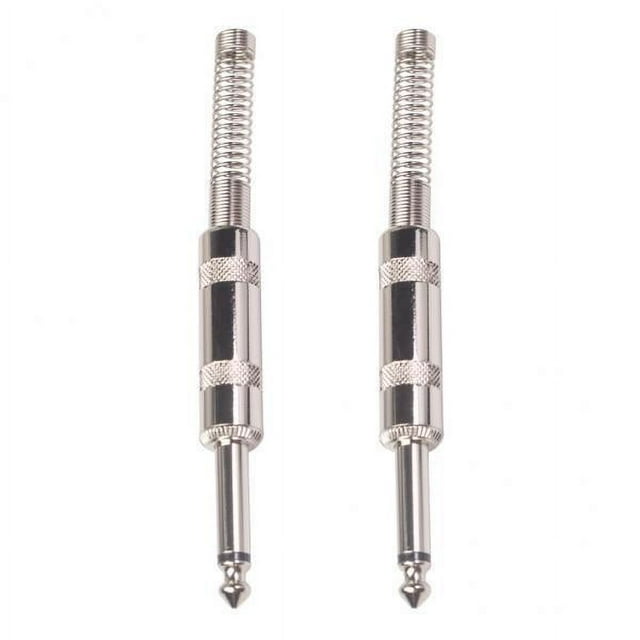 5x Lotes 2 1/4 "macho Instrumento de Guitarra Audio Adaptador Convertidor Conector Plateado 5 piezas