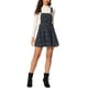 thumbnail image 2 of Vestido de tirantes ajustables para mujer INSPIRE CHIC con cuadros, falda tipo peto, color azul oscuro, 2 of 6