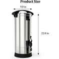 thumbnail image 3 of Garvee 60-Cup Stainless Steel Commercial Coffee Urn, 10L/2.6 gal, Silver, 3 of 7