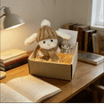 thumbnail image 3 of 4PC Easter Bunny Stuffed Animal, Mini Bunny Hugs Plush Toy with Knit Hat and Inspiring Message, Mini Bunny Hugs in Box,Cute Easter Gift for Kids(A+B+C+D), 3 of 7
