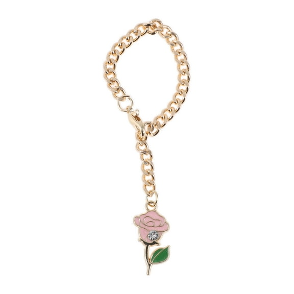 Unique Bargains 1 Pc Rose Cup Chain Water Cup Pendant Pink Alloy