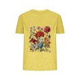 thumbnail image 1 of Blusas de Verano de las Mujeres Flor Impresa Cuello Redondo Manga Corta Superior, Verano Superior de las Mujeres, 1 of 8