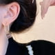 thumbnail image 5 of Pendientes de aguja con forma de corazón de circonita cúbica, estilo europeo y moderno, con personalidad, de alta gama (1 par), 5 of 9