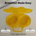 thumbnail image 2 of Microwave Egg Poacher & Cooker, 2-Cup Egg Boiler for Perfect Poached/Scrambled Eggs, BPA-Free, Dishwasher Safe, Quick Breakfast Maker for Home Kitchen, 2 of 6