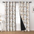 thumbnail image 2 of Lfeey Blackout Curtains for Bedroom 84 inch Lenght, Sage Brown Watercolor Floral, Thermal Insulated Light Blocking Grommet Drapes, Set of 2, 2 of 7