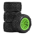 thumbnail image 2 of 4 Pieces RC Car Tires RC Wheel Rim RC Crawler Wheels Rubber with Great Grip for 1:18 Scale 4WD Granite Green, 2 of 9
