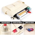 thumbnail image 2 of Canvas Messenger Bag Hobo Shoulder Bag Crossbody Bag with Multiple Pockets Large Tote Bag Handbag for Teen Women Men, 2 of 9