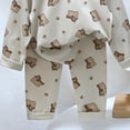 thumbnail image 4 of Linfrsh Toddler Girls Pajamas 3t Cotton Toddler Pajama Set with Premium Soft Wool & Tencel Blend, Snug Fit Pjs Temp-Balancing Sleeper for Kids Baby Boy Girl(Coffee,5-6 Years), 4 of 4