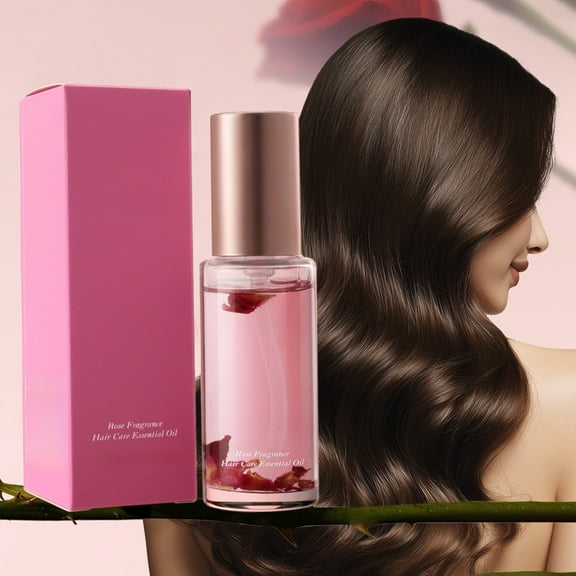 HYLLai Rose Hair Care Oil, Nourishing Dry Ends Treatment, Heat Protection & Frizz Control, Floral Scent, 40ml