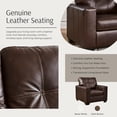 thumbnail image 5 of Roundhill Furniture Holmes Leather 2-Piece Living Room Set, Lounge Chair and Ottoman, Dark Brown, 5 of 15