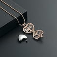 thumbnail image 4 of Cremation Jewelry Heart Urn Necklaces for Ashes for Women Flower Memorial Mini Keepsake Ashes Hollow Pendant, 4 of 5