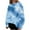 Blue, variant on Bovemsi Womens Sweatshirts Fashionable Autumn And Winter Casual Tie Dye Pattern Long Sleeved Loose Top Fall Fashion Outfits 2025 Clothes