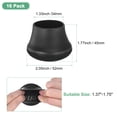 thumbnail image 3 of Uxcell 16-Pack Chair Leg Floor Protectors, 1.37"-1.75" Silicone Cups Round Felt Furniture Pads for Hardwood Floors/Tile Floors, Chair Leg Covers [Black], 3 of 7
