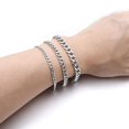 thumbnail image 5 of Fashion Stainless Steel Men Curb Cuban Chain Bracelet Women Bracelet On Hand For Couple Unisex Wrist Hand Jewelry Gift Party, 5 of 5