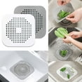 thumbnail image 3 of Hesxuno Drain Cover Hair Catcher Pad, Silicone Tube Trap Shower with Sucker for Bathroom Kitchen, 5.7" Flat Square Rubber Strainer Plug Filter Bathtub Sink Home Drain Protectors, 3 of 7