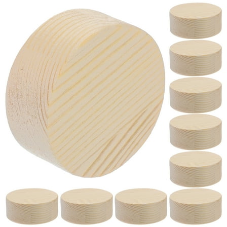 DINHEAROM 10Pcs Wooden Slices for Diy Crafts and Christmas Holiday Decorations Natural Wood Discs