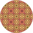 thumbnail image 1 of Ahgly Company Machine Washable Indoor Round Transitional Yellow Area Rugs, 8' Round, 1 of 7