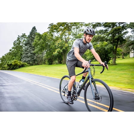 Schwinn Vantage Mens/Womens Sport Hybrid Bike, 18-24 Speed Drivetrain, Aluminum Frame, Flat Bar, Disc Brakes, Smooth Ride Technology, Multiple Colors 55cm/Small Frame Vantage F3 Black