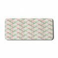thumbnail image 1 of Geometric Computer Mouse Pad, Circles Dashed Stripes Triangles Rounds Zigzags in Christmas Tones, Rectangle Non-Slip Rubber Mousepad X-Large, 35" x 15", Green White and Dark Pink, by Ambesonne, 1 of 2