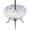 Purple, variant on Round Outdoor Tablecloth with Umbrella Hole and Zipper, Teal Blue Leaves Tablecloth with Elastic Waterproof, Summer Botanical Patio Table Covers for 36" - 44" Picnic Pool Tables