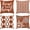 Burntorange, variant on Blue Geometric Pillow Covers 20x20 Set of 4, Decorative Outdoor Modern Boho Throw Pillow Covers, Home Sweet Home Farmhouse Cushion Case for Couch Sofa Indoor Bedroom Decor(No Insert)